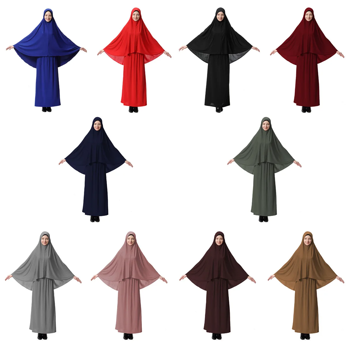 

Muslim Abaya Dress Islamic Clothing Hijab Skirt Soft Stretch Islamic Dresses Lady Thobe With Hijabs