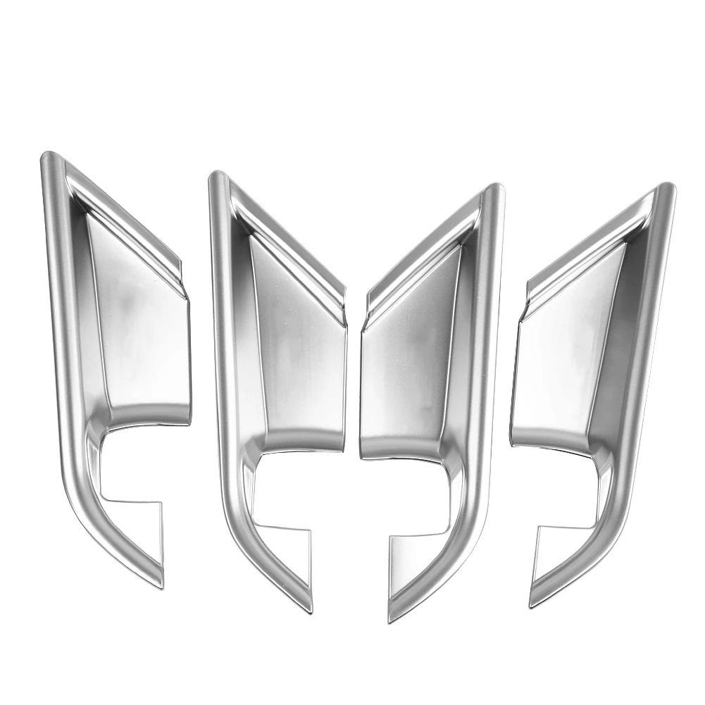 

4Pcs Silver Car Styling Interior Door Handle Bowl Cover Trim for Toyota Camry 2018 Chrome ABS Plastic Car Accessories
