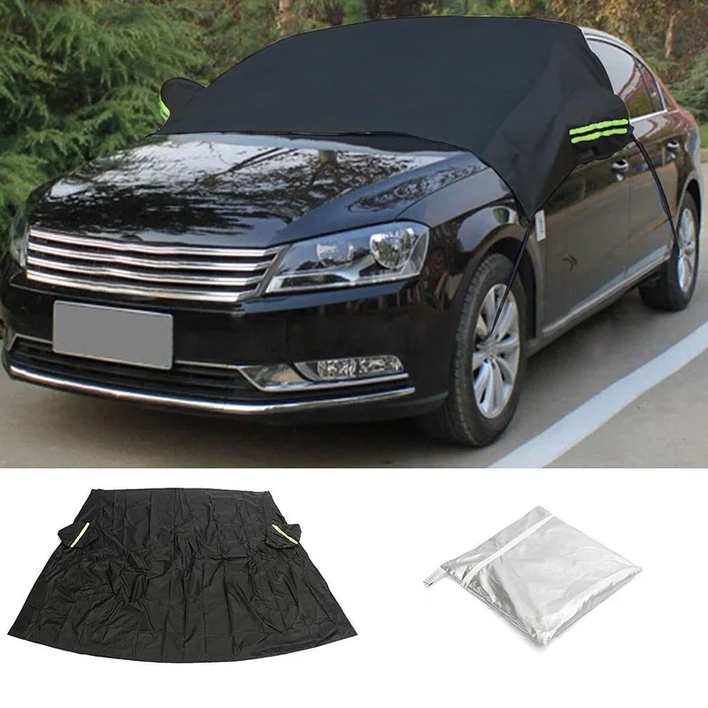 

164*151*248cm Black Car Windscreen Windshield Sun Shade Shield Cover Anti UV Snow Frost Dust Protector