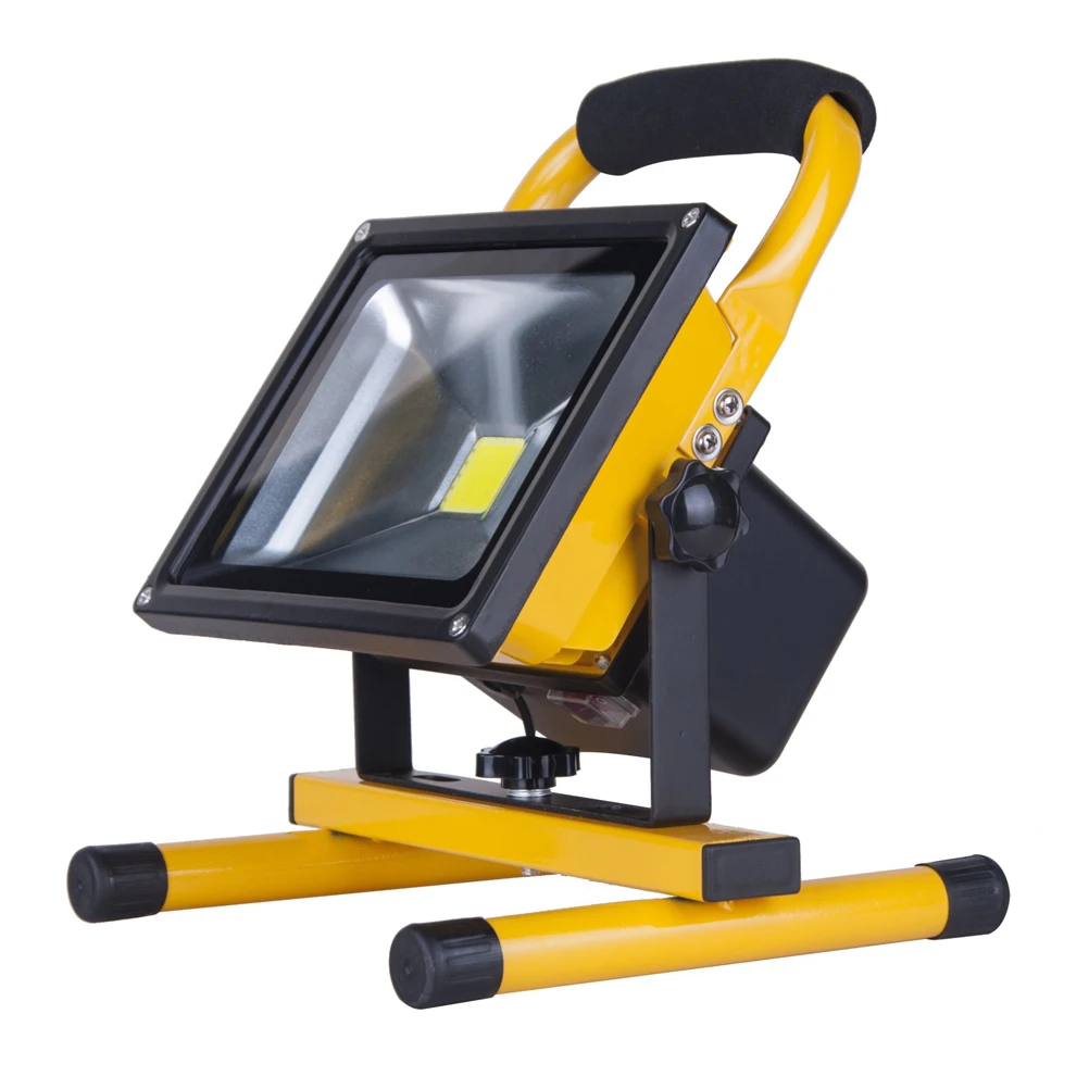 

30W Portable Cordless Rechargeable LED Flood Spot Work Light Lamps for Outdoor Camping Working Fishing with EU Plug (Yellow)