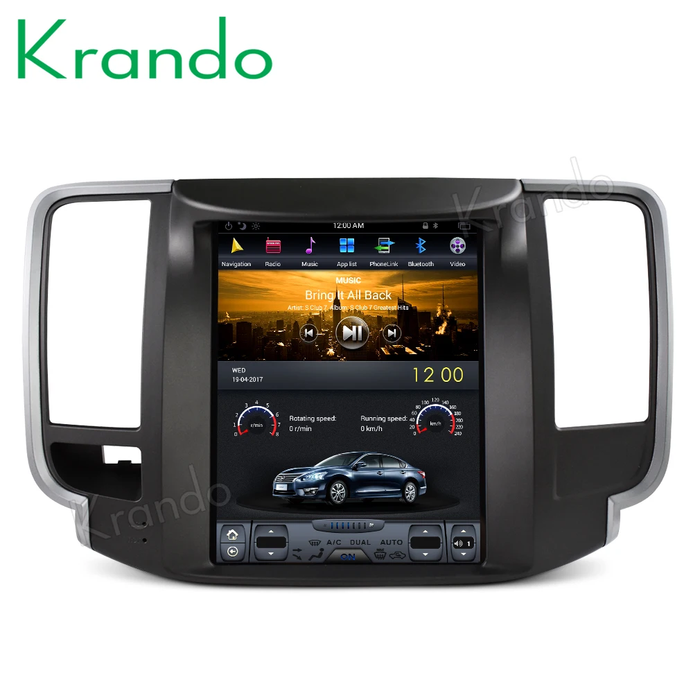 Excellent Krando Android 8.1 10.4"Tesla style Vertical screen car dvd radio multimedia system player For Nissan Teana 2008-2012 navigation 2