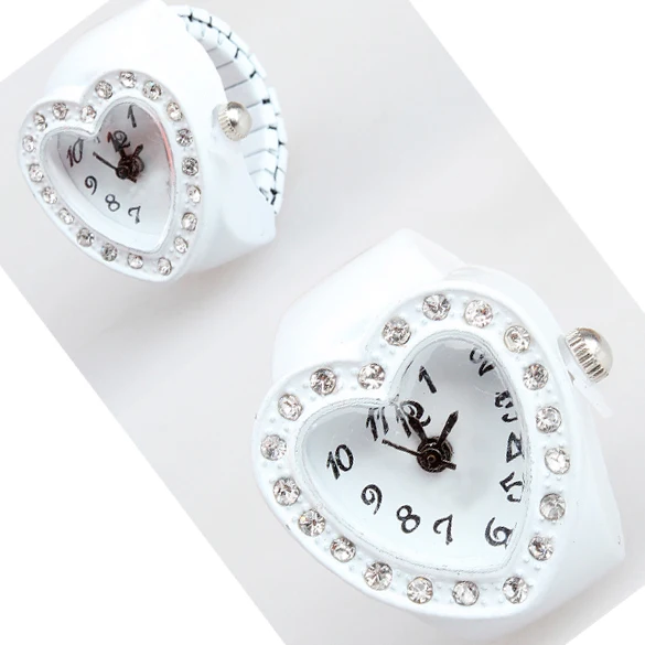 

Women Heart Type Girls Manmade Stone Rhinestone Jewellery Finger Ring Watch HSJ88