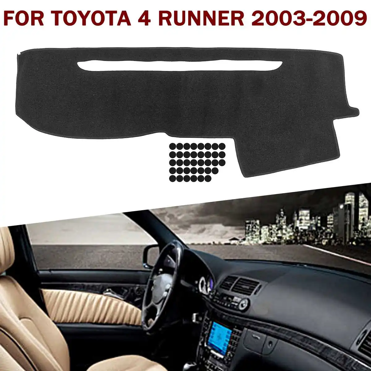 

for Toyota 4 Runner 2003-2009 Black 136cm Car Dashmat Dashboard Mat Dash Board Cover Auto Interior Sun Visor Pad for Left Drive