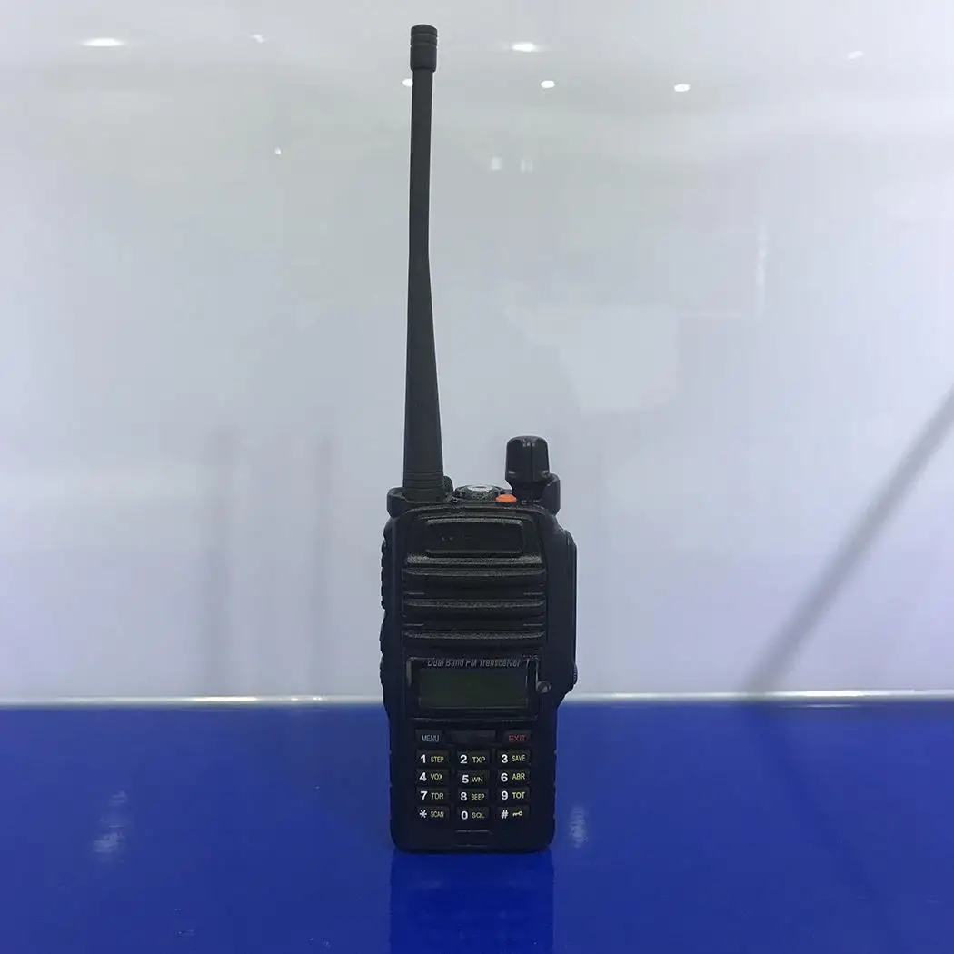 

Portable Wireless Two Way Walkie Talkie DC 7.4V 400-520MHz 1-5KM Radio 136-174MHZ FM Transceiver 8W Black
