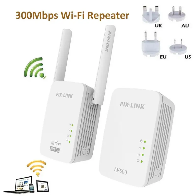 

2PCS/Pack AV600 Powerline Version LV-PL01 300Mbps Wireless Wi-Fi Repeater Signal Extender