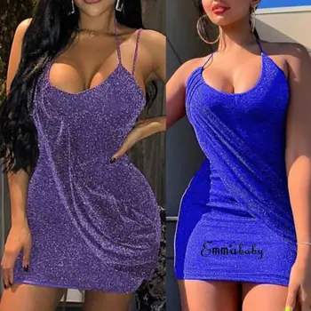 

Summer Sexy Women Strappy Ruffle Beach Bodycon Ladies Party Mini Short Dress