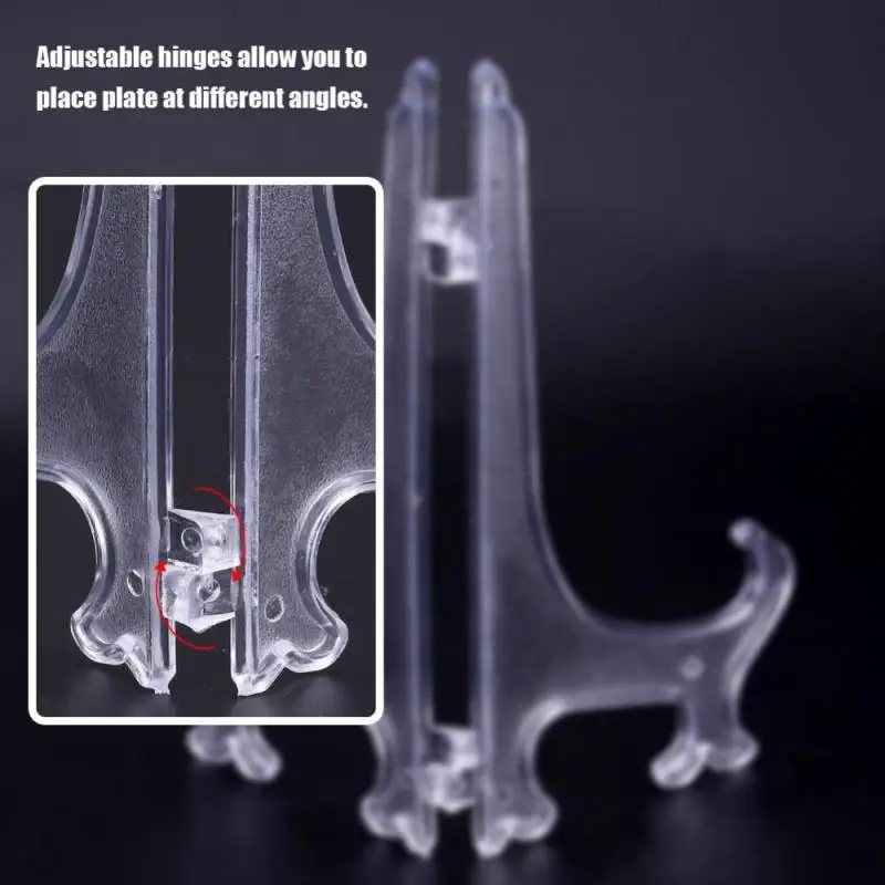 10 шт./компл. прозрачные пластиковые мольберты держатели для тарелок стеллаж
