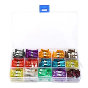 

150pcs Mixed Mini Blade Fuses Zinc Alloy Assortment Set for Car Auto Truck 2A 3A 7.5A 25A 30A 35A 40A