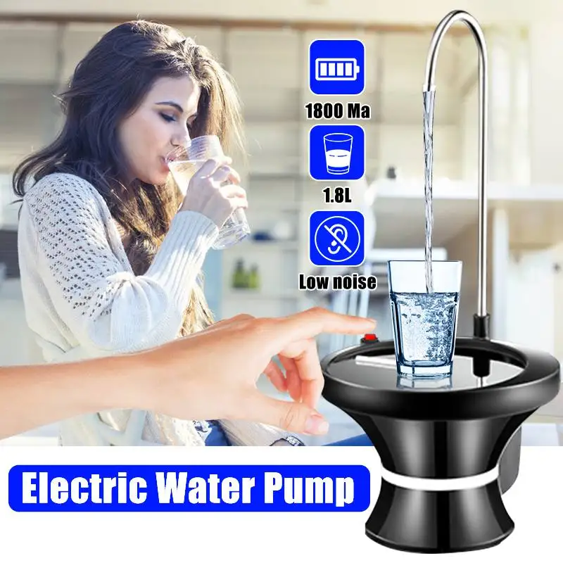 

Black Household Electric Water Dispenser Water Bottle Pump Dispenser Drinking Water Bottles Suction Unit