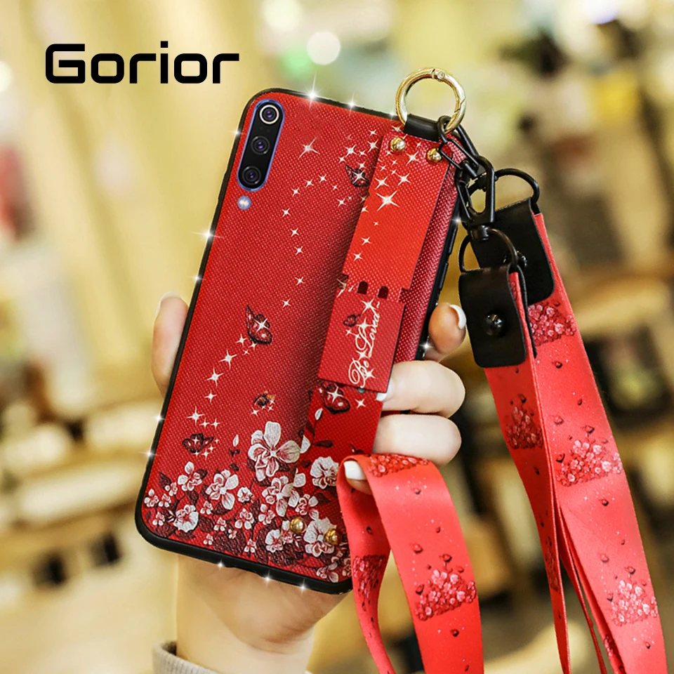 

Gorior Case with Neck Strap for Xiaomi Mi 9 8 lite 6 5X Plus Max 2 Play Redmi 7 6A 5 Pro Stand Back Cover For Xiaomi Phone Case