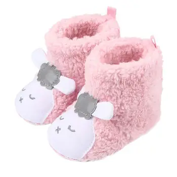 

2020 Winter Cute Lamb Animal Style Baby Boots Infant Boys Girl Fleece Warm Shoes Baby Soft Anti Slip First Walkers Toddler Shoes