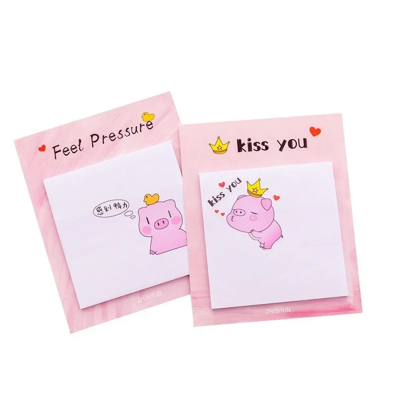 

1 Pieces Lytwtw's Lovely Pink Pig Memo Pad Planner Sticky Notes Paper Sticker Notepad Kawaii Stationery Office School Supplies