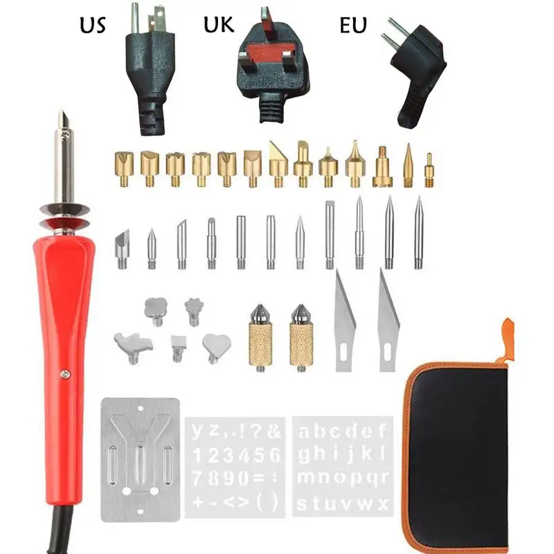 37 PCS Per Set Engraving Iron With Tool Kit Engraving Soldering Iron Set Carving Soldering Iron Brush Kit 30w Wood Burning Kits 37 PCS Per Set Engraving Iron With Tool Kit Engraving Soldering Iron Set Carving Soldering Iron Brush Kit 30w Wood Burning Kits