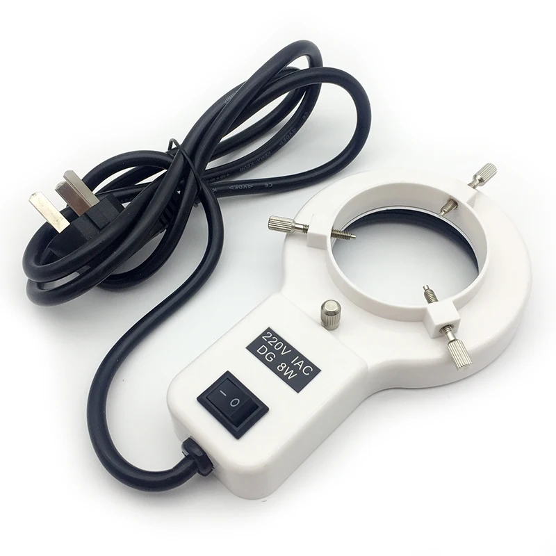 8W UV Fluorescent Ring Light Source Stereo Microscope Purple Color Fluorescent Ring Lamp Lighting Illuminator Inner 60mm 64mm