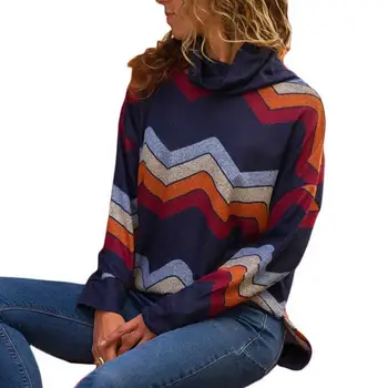 

Thin Turtleneck Warm Women Sweater Autumn Winter Knitted Geometric Patterns Pull High Elasticity Soft Female Pullovers Sweater