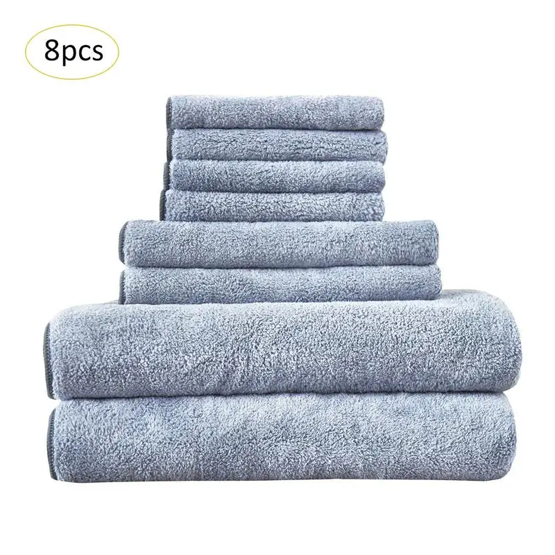 8 Piece Bath Towel Set Home Textile Quick Drying Towel Set Bath Towel