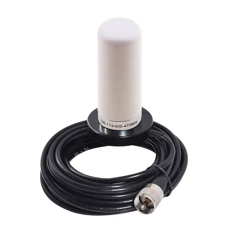 

Dual Band Vhf Uhf Ham Mobile Radio Antenna Pl259 With Magnetic Base 5M Cable 144/430Mhz