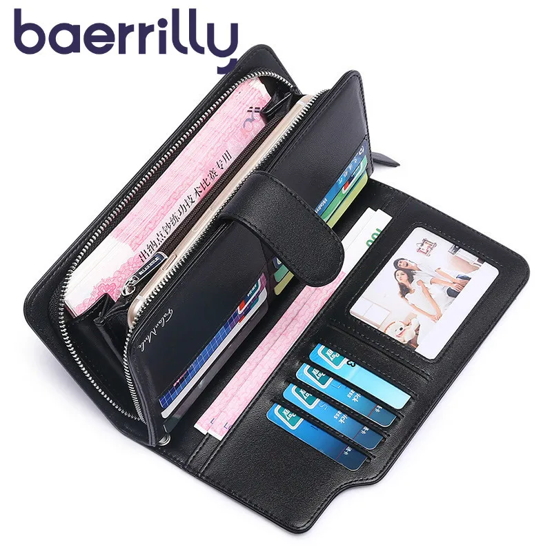 

Men Clutch Bag Luxury Brand Genuine Leather Coin Purse Zipper Men Wallets Credit Card Holders Wallet With Coin Money Pocket Man