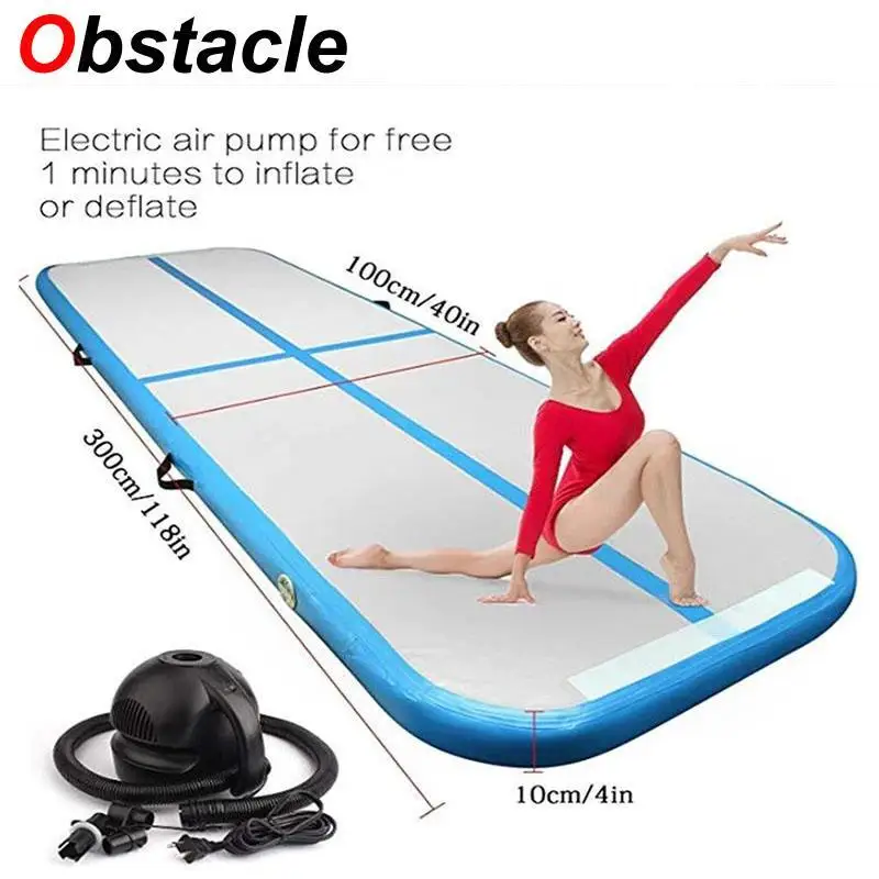 

Hot sale size 3 x 1 x 0.1m kids Christmas gift inflatable air track inflatable gym mat for lawn or outdoor play
