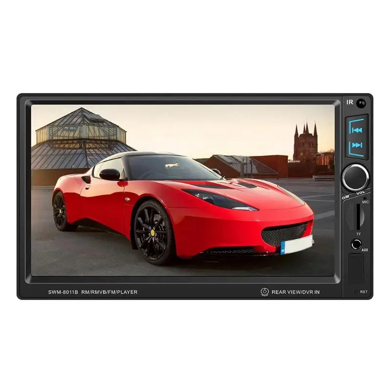 

T8011 2Din Car Radio 7 inch Touch WINCE Player FM MP5 Player Autoradio Bluetooth Rear View Camera Tape Recorder AUX Head Unit