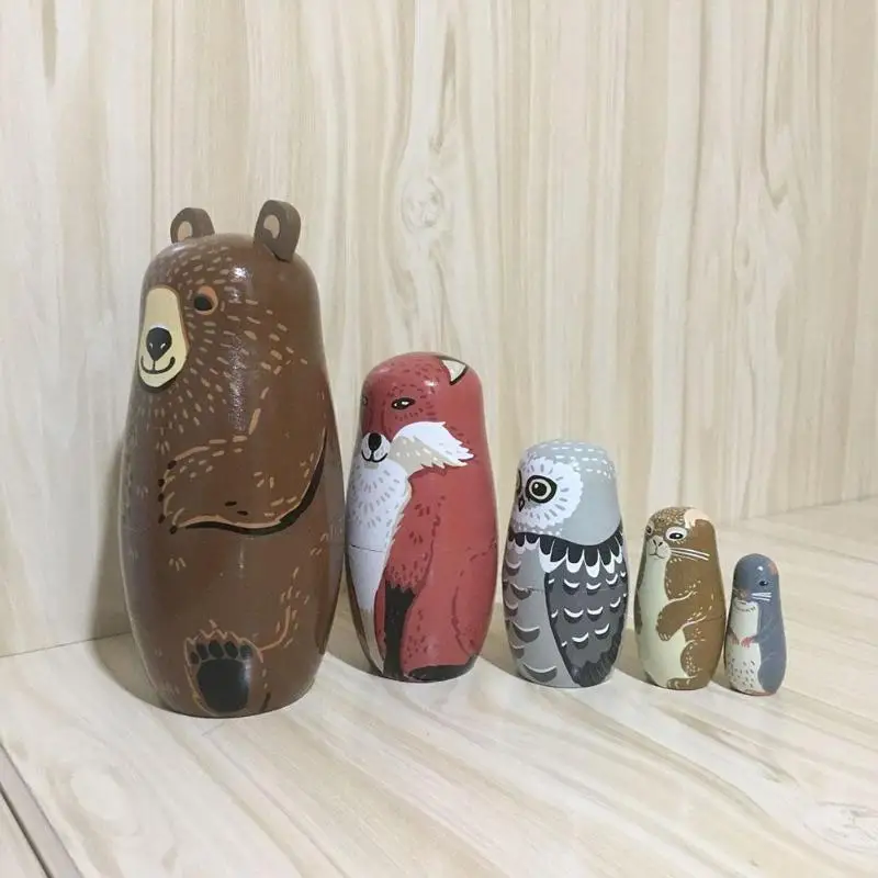 Ручная работа деревянные русские куклы матрешки 2019 креативные 5 шт./компл.