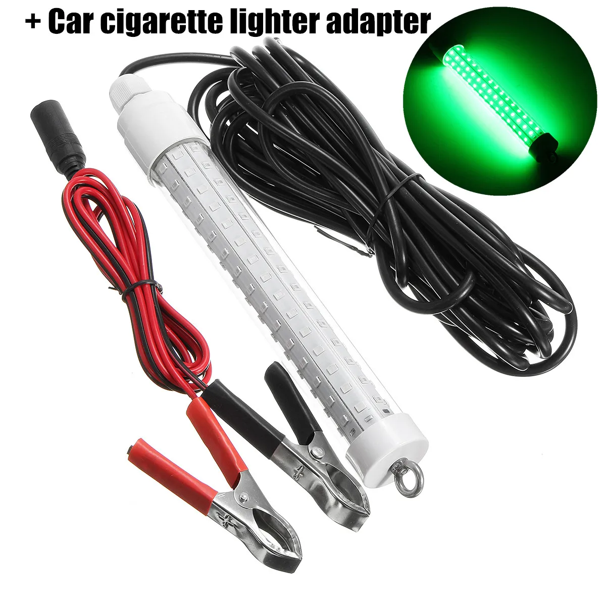 

10W 12V Fishing Lure LED Light Underwater Boat Submersible Baits Bulb Fish Lamp Luring Lamps Green Fishing Light