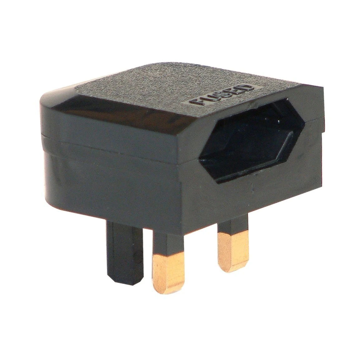 Euro 2 Pin to 3 Converter Plug Adapter Black |