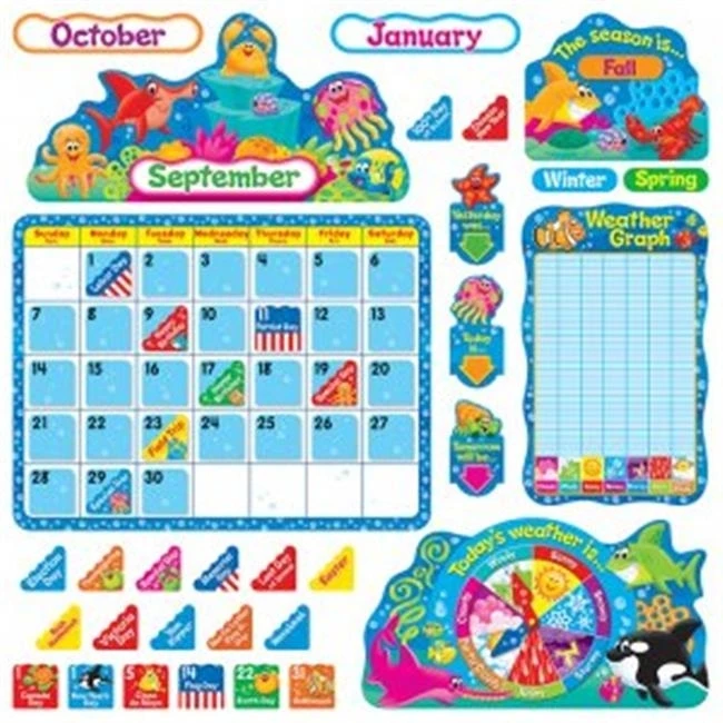Trend Enterprises T-8306BN Sea Buddies Calendar Bulletin Board Set of 2 |
