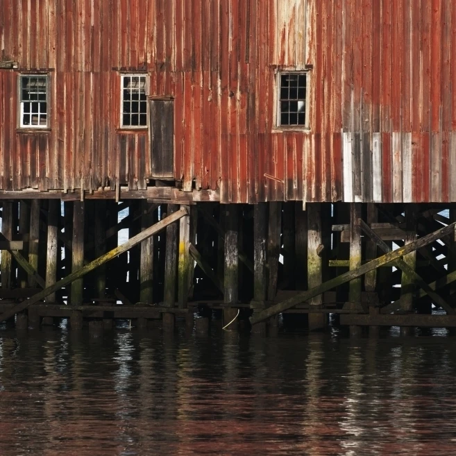 The Big Red Net Shed Astoria Орегон Соединенные Штаты Американский плакат печати