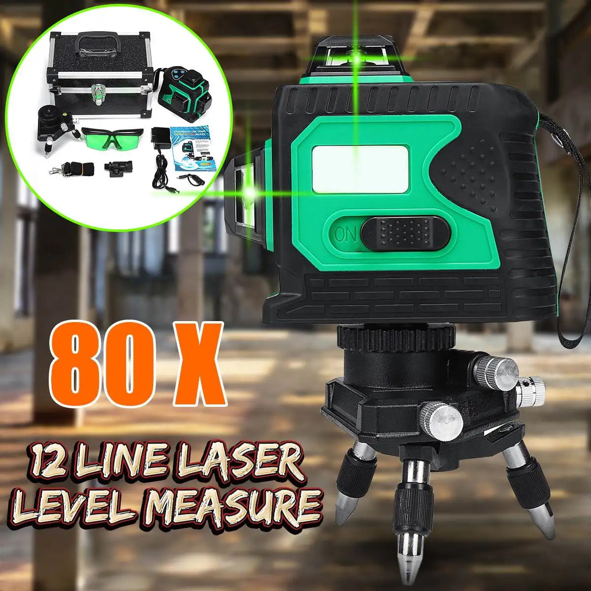 

Zeast Professional 360 Degree Rotary 3D Cross Self Leveling Laser Level 12 Lines Vertical Horizontal Cross Line Levels Drop Ship