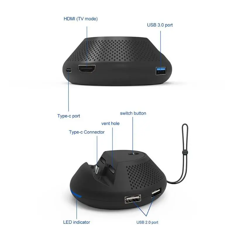 المحمولة نوع-C HDMI تحويل التلفزيون برودة جهاز شحن حامل دعم إمدادات الطاقة إلى الأنطولوجيا لنينتندو التبديل وحدة