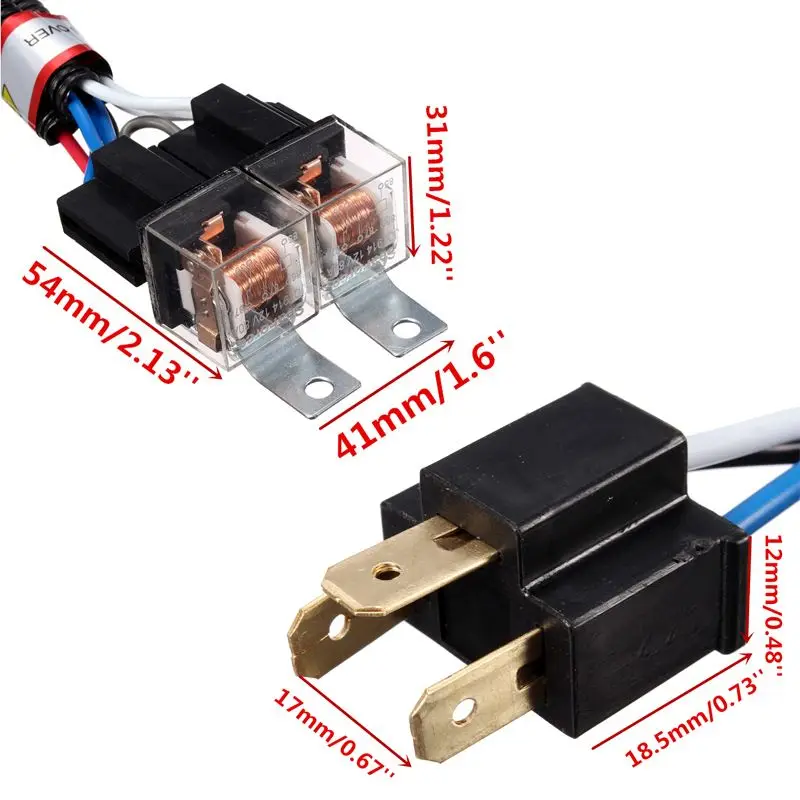 Новинка, 7 дюймов, H4, 2 фары, реле, жгут проводов, автомобильный светильник, лампочка, розетка для автомобиля, автомобильный головной светильник