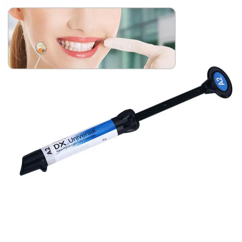 

Resin Light Universal Dental Equipment Shade Syringe Cure Kits A1,A2,A3,A3.5,B1 Oral Hygeine #1108