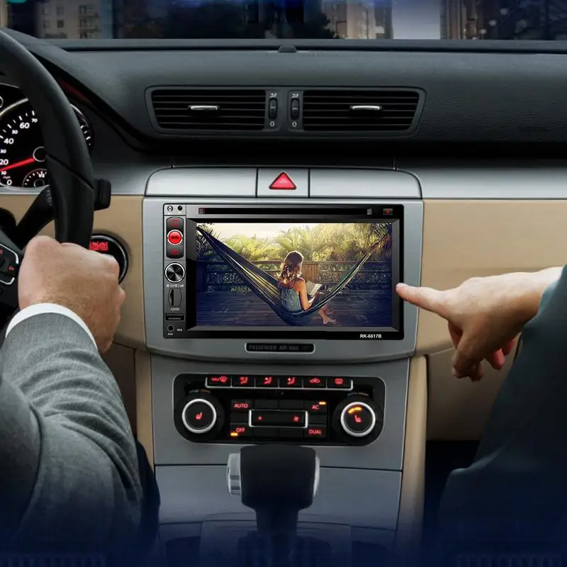 

Universal DC12V Full HD1080P 6.2-inch 2DIN Car Multimedia CD DVD Player Steering Wheel Control FM Radio Bluetooth Hands-free