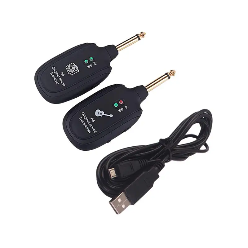 

Wireless Guitar Transmitter Transmission Wireless Built-in Rechargeable Battery Guitar Wireless System Transmitter Receiver
