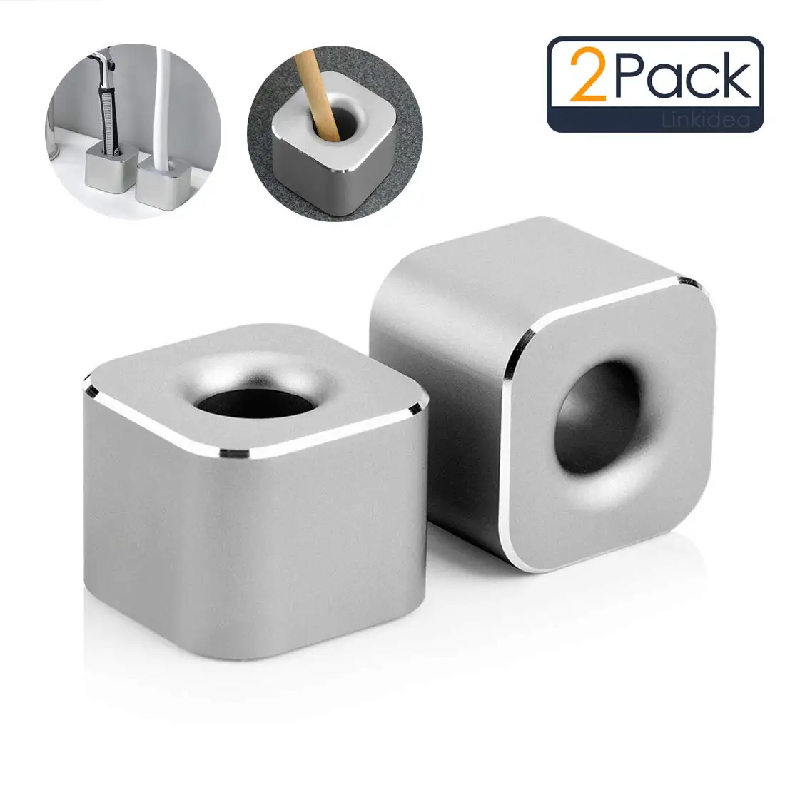 

2 PC Toothbrush Holder, Mini Aluminum Single Holder Stand for Razor, Toothbrush, Bathroom Vanity Countertops Storage Organizer