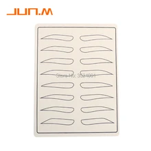 Микроблейдинг, 5 листов, тату, для бровей, резина, для упражнений, кожи, синофрид, 19,5 см* см, 8 двойных бровей, для практики, тату, художественная поставка