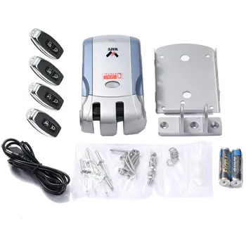 

Wafu Invisible Electronic Door Lock Wireless Remote Control Opeing With Dual Circuits Unlocked For Home Security Sliver And Bl