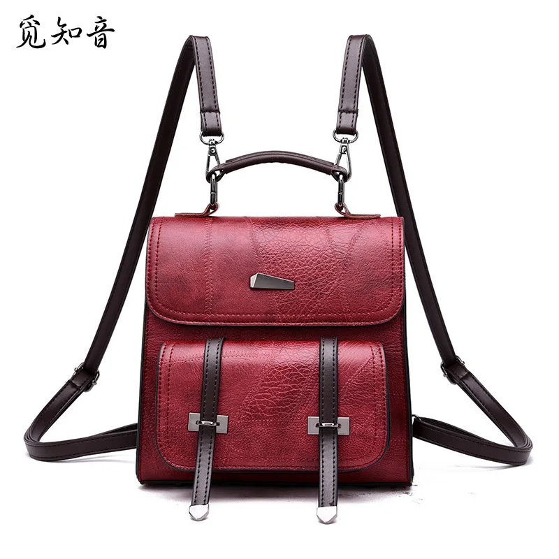 Fashion Women Backpacks Women's Leather Backpacks Female School Shoulder Bags For Teenage Girls Backpack