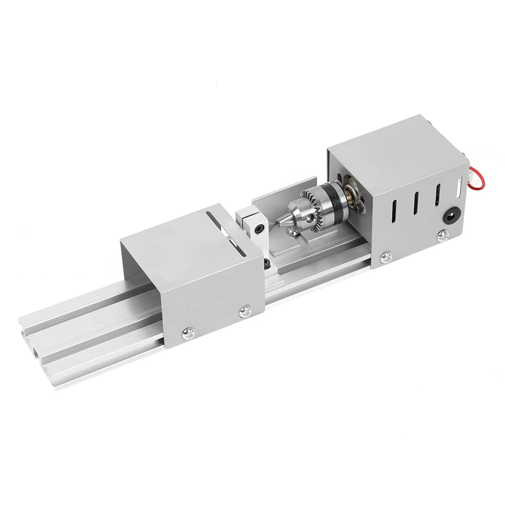 Tanie DC12 24V 96 W 100 W Mini tokarka koraliki maszyna stolarka DIY tokarka standardowy zestaw z mocą nóż do rzeźbienia tokarka do drewna