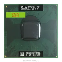 Processador intel, intel core duo 2 t8300 slapa slayq 2.4 ghz dual-core processador cpu dual-thread 3m 35 tomada w