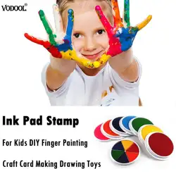 DIY пластик воды цвет дети штемпельная подушечка для печати для детей палец живопись ремесло карты решений игрушки рисования Инструменты