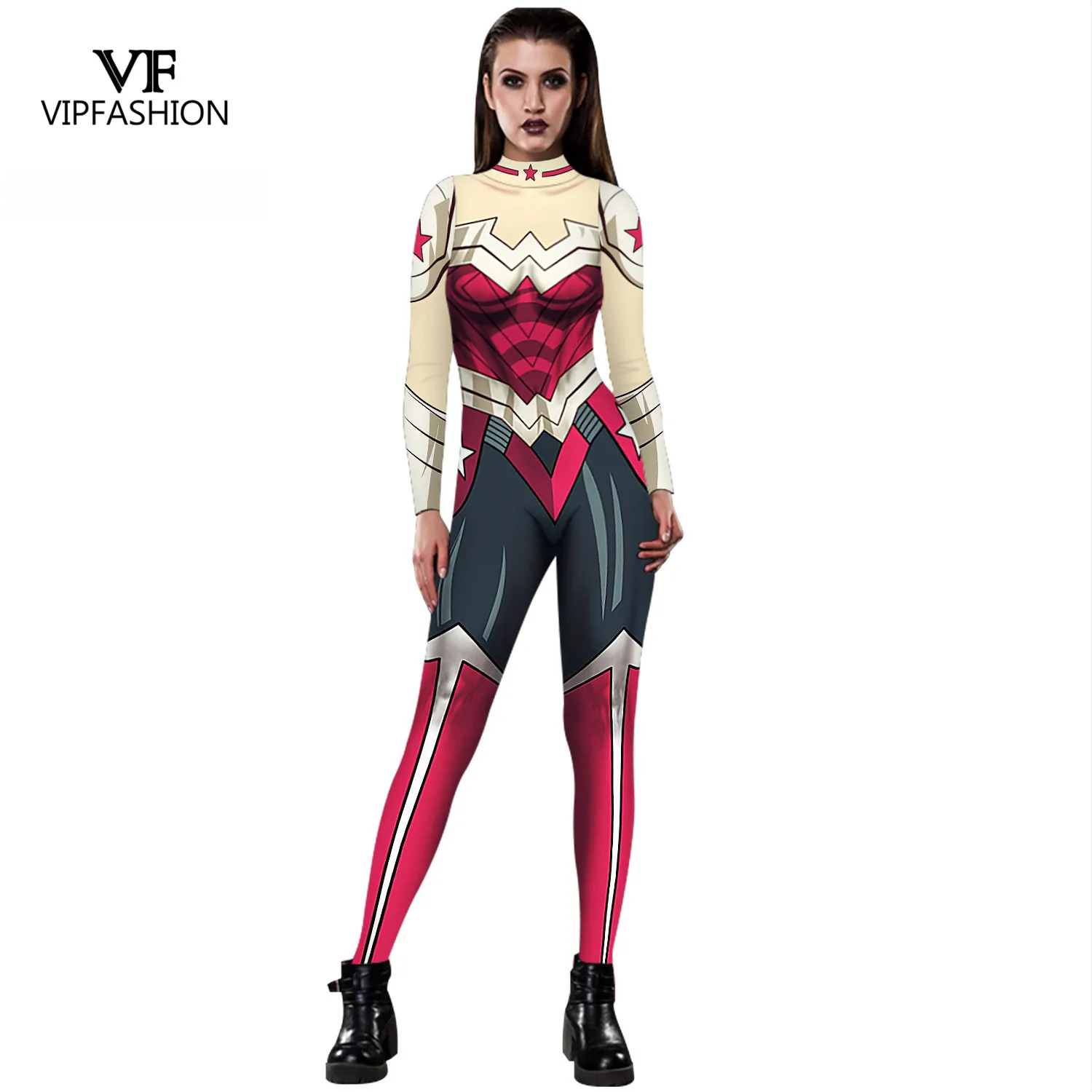 VIP Мода 2020 Новая Летняя мода Чудо Женщина 3D Печатный Аниме Костюм Косплей Женский
