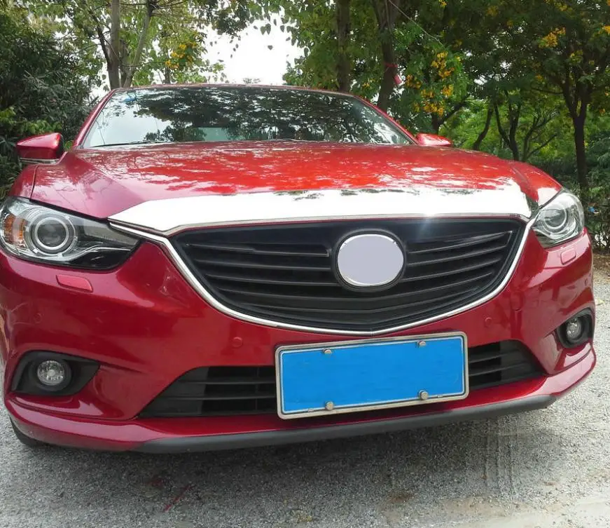 Для Mazda 6 M6 Atenza ABS Хром Передняя решетка Вокруг капота отделка