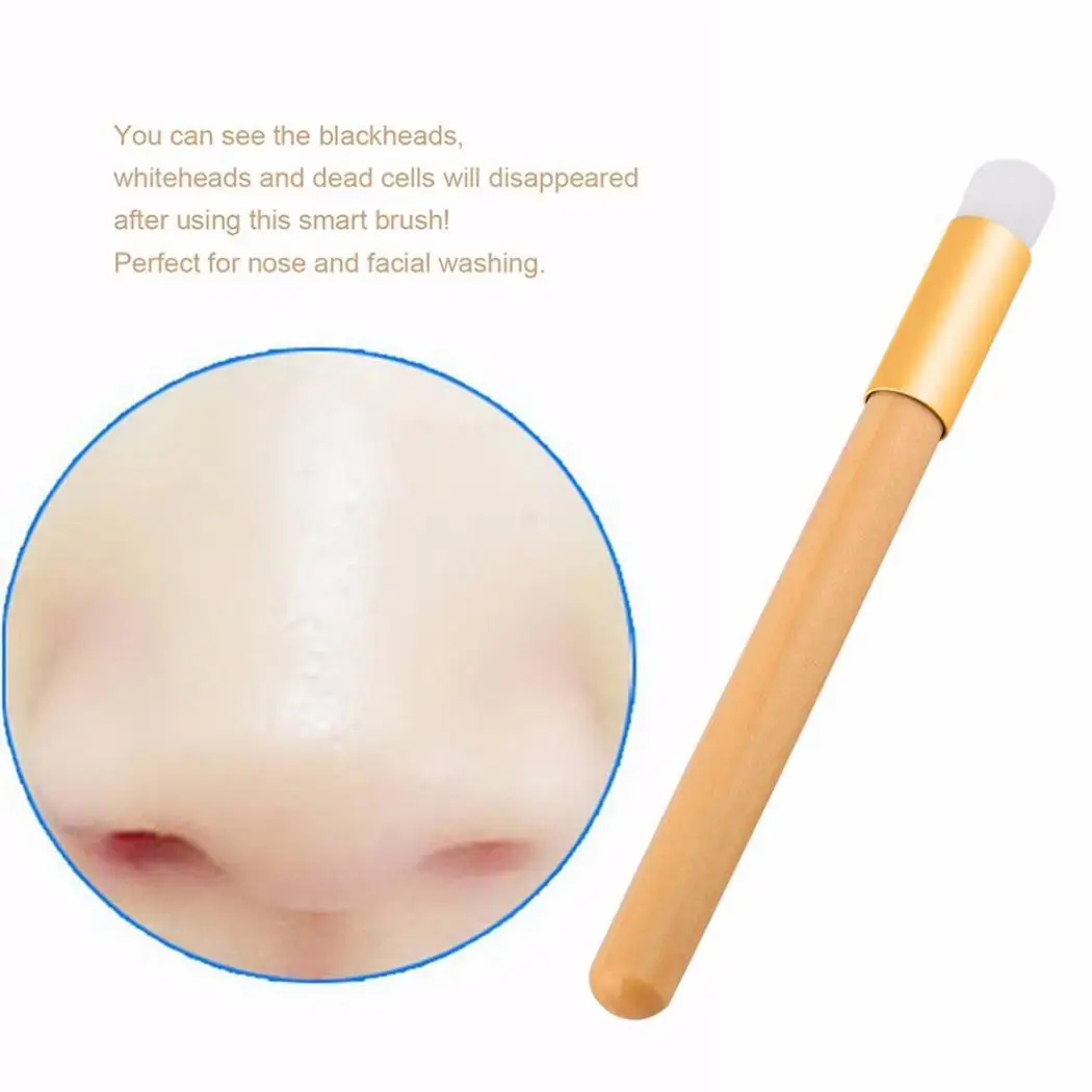Модные женские макияж нос Alae кисточки деревянная ручка Косметика Make Up Tool 14 см/5 5