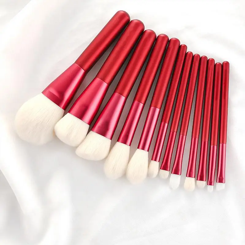 

12PCS Cosmetic Brushes Set For Foundation Mixing Blush Blemish Eye Shadow Beginner Makeup Tools Set Brush