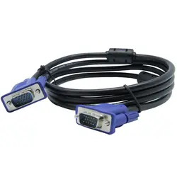 PPYY NEW-никелированный Кабель Vga 15 pin Male to Male черного цвета