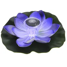 1 шт. на солнечных батареях многоцветный светодиодный светильник устойчивый открытый плавающий пруд ночник для сада бассейна лотоса цветка RGB воды