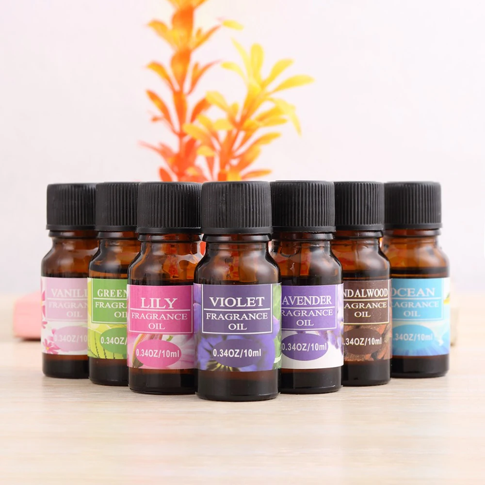 

10ml Essential Oils 100% Pure Natural For Diffuser Burner Organic Body Relax Skin Care Air Freshening Humidifier Oil