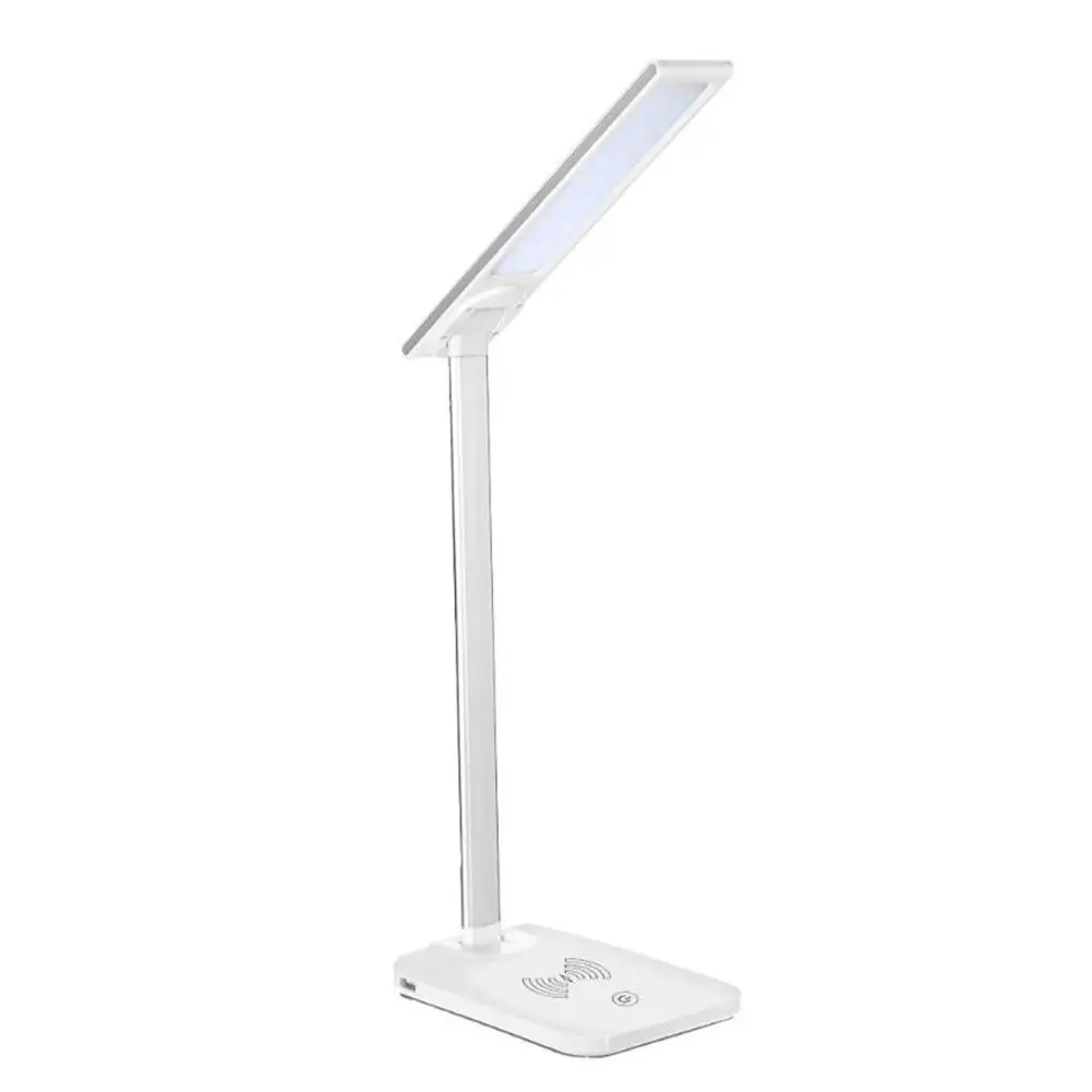 

D12 5W USB Rechargeable LED Folding Reading Lamp Adjustable Touch Desk Lamp Night Light Wireless Phone Charger For IPhone X